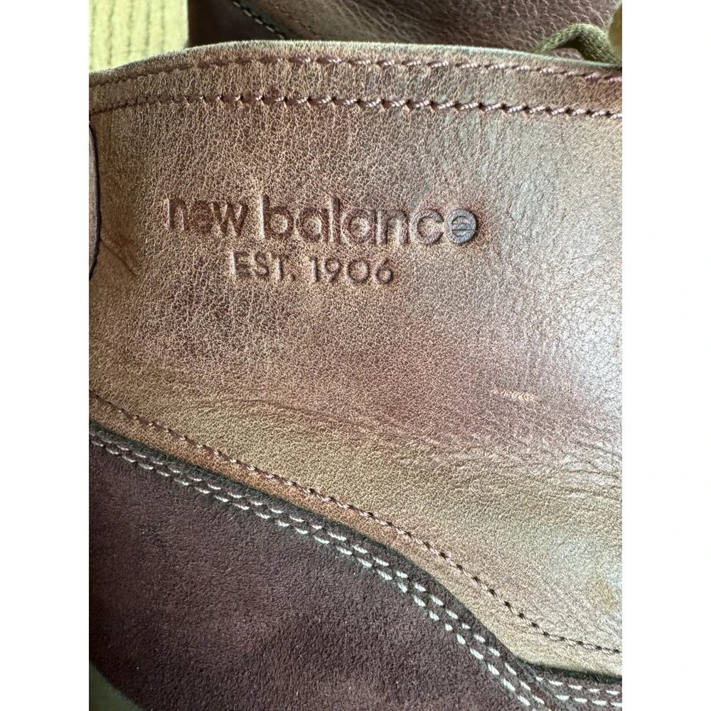New Balance Chukka Boots Mens 13 Brown Leather Suede Lace Up Mid Top Gorpcore